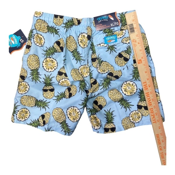 Trunks Surf & Swim Boys Pineapple with Sunglasses Print Swim Trunk Size XL 14/16 - Picture 3 of 10